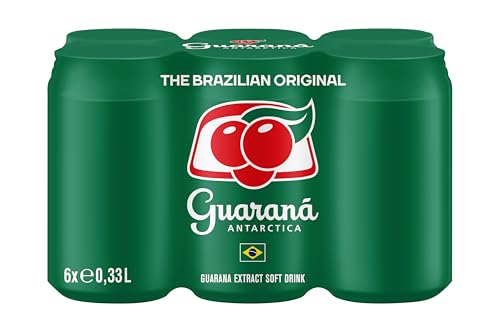 Guaraná Antarctica Original Soft Drink The Brazilian Original Guaraná Soft Drink 330 ml Can | Guaraná Soda (6 Pack)