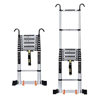 Telesladder Laddertall Ladder Aluminum Multi Purposecopiladder with Hook Non-Slip?Multiple Sizes Marriage/5.5M/18.0Ft