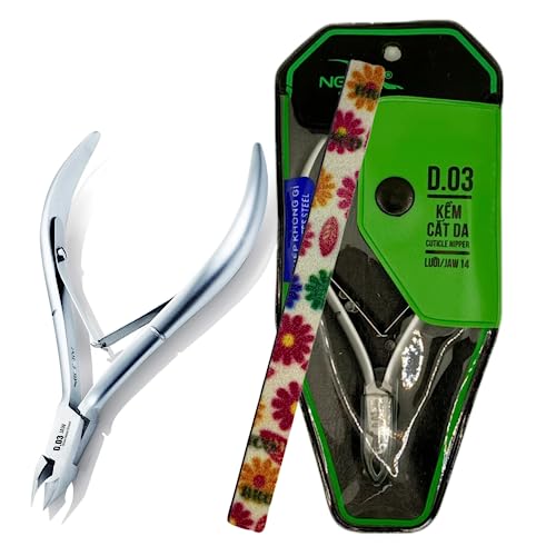 Nghia Professional Stainless Steel Cuticle Nipper C-04 ( D-03) Jaw 14 Cuticle Cutter Trimmer Manicure Tools with Double Springââ‚¬â€œ Perfect Nail Care Tool at Home/Spa/Saloon Osimihome (1 PCS)