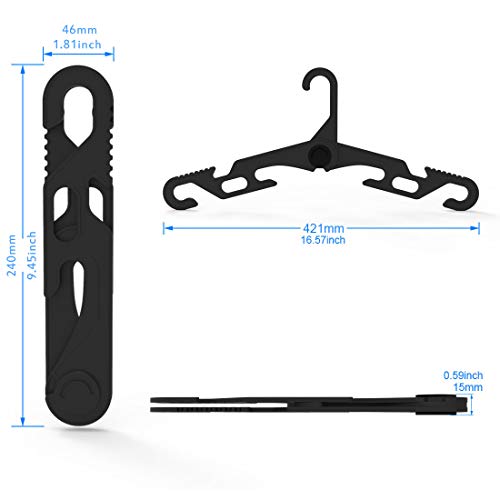 jiankun 6 Pack Portable Folding Clothes Hangers,Drying Rack for Family, Travel,Car and Camp - Thumbnail 7