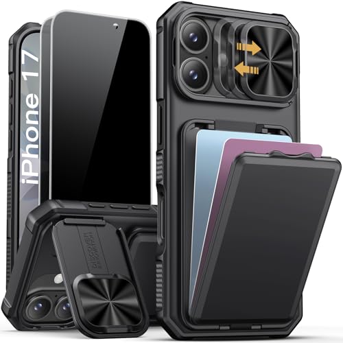 Image of SSLOTSCASE for iPhone 17 Case with 2X Privacy Screen Protector, Black
