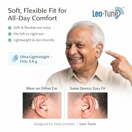 Image of Hearing Aid Machine for Old Age (2 Units) | Noise Cancellation | Ear Machine | Charging Case | Volume Control | Easy to Use | Top Brand | Trusted by 5000+ Users | With Warranty