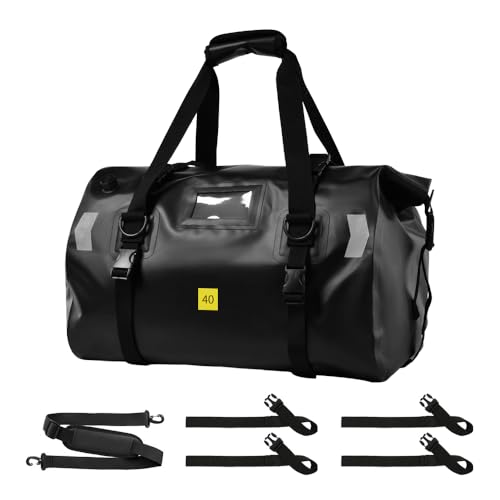 XIUWK Motorcycle Tail Bag 40L, Motorcycle Dry Bag,Waterproof Duffel Bag Motorcycle Travel Luggage Bag for Touring Adventure for Motorcycle Trip Camping Cycling Motor Accessories