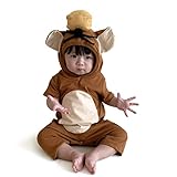 [Famuka] ハロウィン仮装子供服 ハロウィンコスチューム子供 赤ちゃん服 セット 新生児 男の子 女の子 赤ちゃん 半袖 長袖仮装 ロンパース セット ハロウィン変装 ハロウィーン 可愛い おもしろい ハロウィン 変装 写真 撮影 (73, 半袖ブラウン)