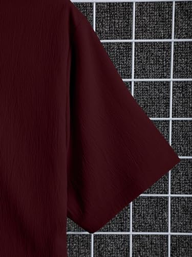 Image of ROYALICA Regular Fit Mens seer Shirt Maroon XL