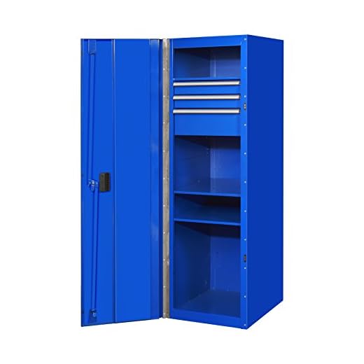 Extreme Tool RX192503SLBL RX Series Blue 19" 3-Drawer and 3-Shelf Side Locker