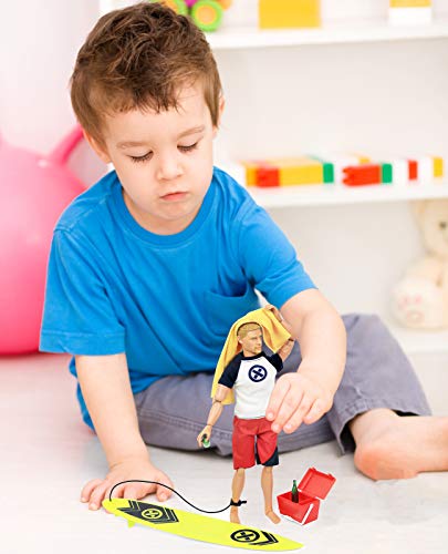 Click N' Play Sports & Adventure Surfer 12" Action Figure Play Set With Accessories #TOP3