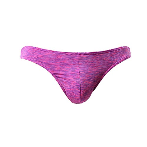 BaZhaHei Bragas de Hombre Calzoncillos de Ropa Interior Boxers Hombres Ropa Interior Cómodo Sudor Bragas de triángulo púrpura de los Hombres M