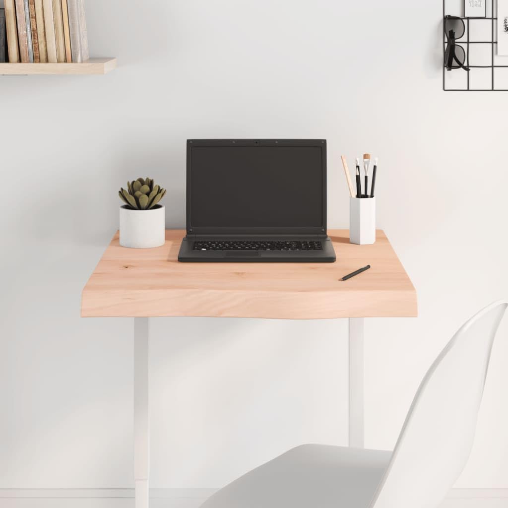Blat stołu 60x60x(2-6) cm lite drewno dąb nieobrobiony