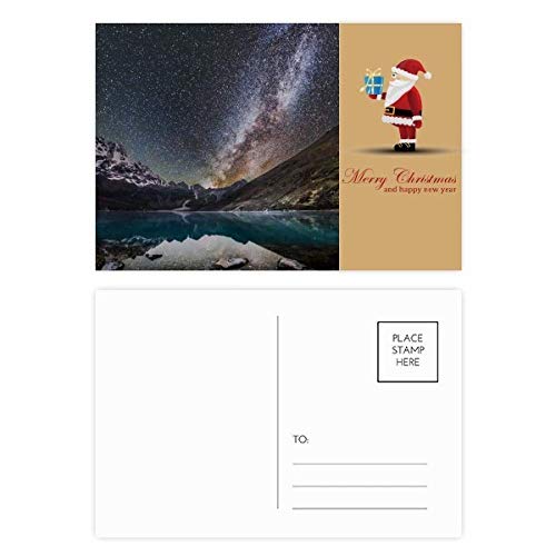 Cartes postales Glacier Lake Père Noël étoiles galaxie pour collection