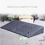 Black-Rubber-Plastic-Roadside-Step-Mat-Slope-Mat-Household-Threshold-Mat-Car-Uphill-Mat-Rubber-Stair-Mat-100x50x17CM