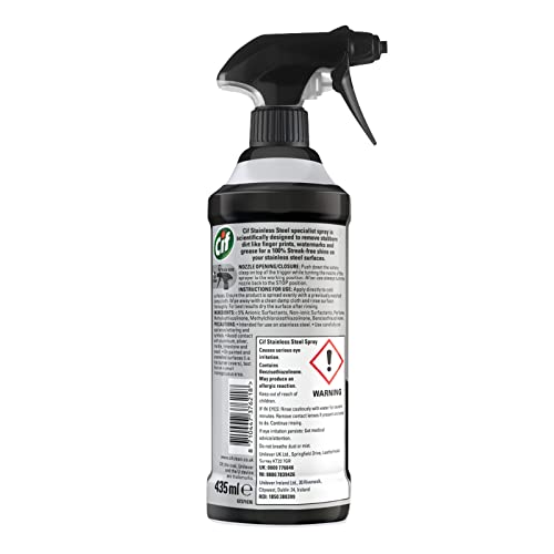 Image of Cif Perfect Finish Stainless Steel Streak-Free Cleaning Spray - 435ml Bottle