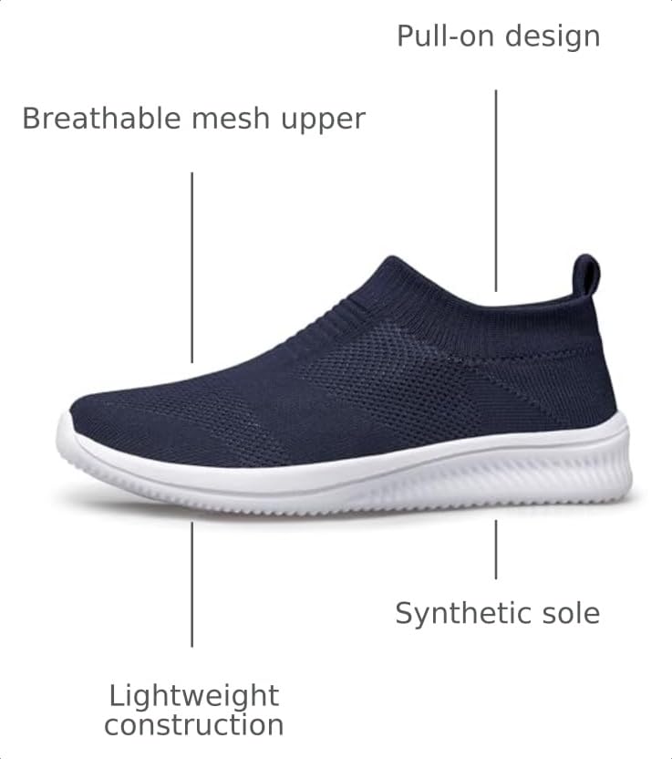 Image of vibdiv Pull-on Shoes Women Sock Sneakers Casual Lightweight Walking Jogging Yoga Indoor Outdoor Travel