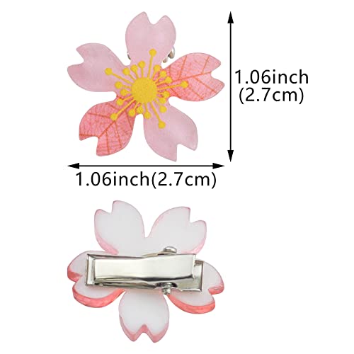 30 Pack Mini Hair Clips Small Cherry Flower Cute Hair Claw Clips Strong Hold For Thin Hair Hair Girls's Gifts Flower Styling Accessories For Women Girls (Yellow + Green + Pink) #TOP1