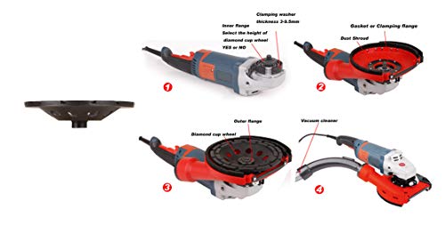 Image of Dust Shroud for Angle Grinders,Universal Surface Dust Shroud for Concrete Stone Granite 7 inch