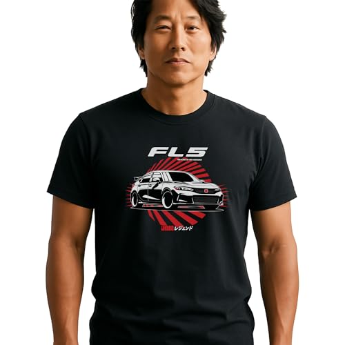 Wrofee FL5 Inspired JDM Performance Hatchback Car T-Shirt – Japanese Motorsport Track Focused Street Racing Graphic Tee - Image 3