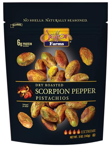 Setton Farms Pistachios, Scorpion Pepper, Extreme Flavour, Naturally Spiced Pistachio Seeds, Dry Roasted Pistachios Without Shell, GMO Project Verified, Certified Gluten Free, Vegan and