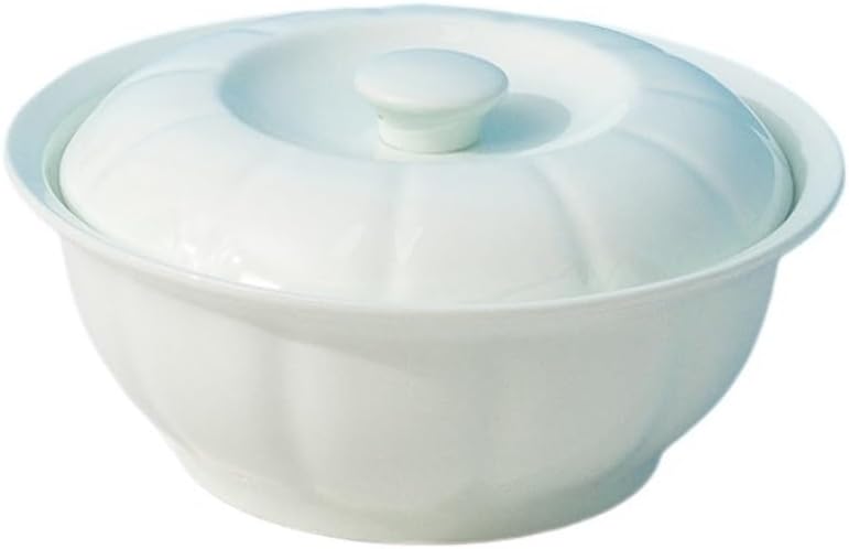 CHICKEN Soup Bowls Soup Bowl Household Large Creative Soup Basin with Lid Ceramic Large Soup Pot Tableware Dinner Bowl(1)
