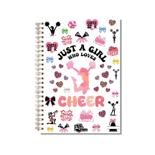 Regalo para animadoras original libreta motivacional Just A Girl Who Loves Cheer con espiral