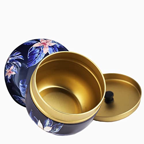 Icdoit Body Powder Puff And Container For Dusting Powder,Powder Puff For Body Powder,Body Powder Container For Baby Women Loose Powder Containers (Blue) #TOP2