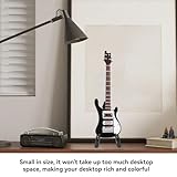 Wooden Miniature Electric Guitar with Stand and Case, Mini Guitar Model Miniature Guitar Ornament for Home Miniature Dollhouse (Black) - Image 5