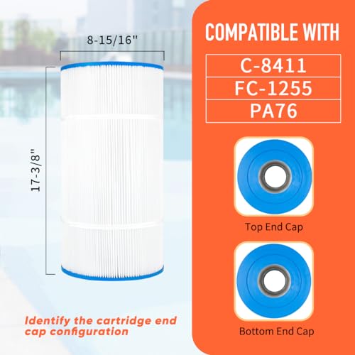 ZOTEE Pool Filter Cartridge Compatible with Hayward CX760RE, Unicel C-8411, FC-1255, Waterway Clearwater II 75, 1 Pack