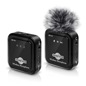 Wireless Lavalier Microphone with Real-Time/Audience Monitoring, Audio Ducking, Accompaniment, Reverb, Mute, Noise Cancellation – Mini Clip-on Lapel Bluetooth Mic for iPhone, iPad, Android Phone, PC