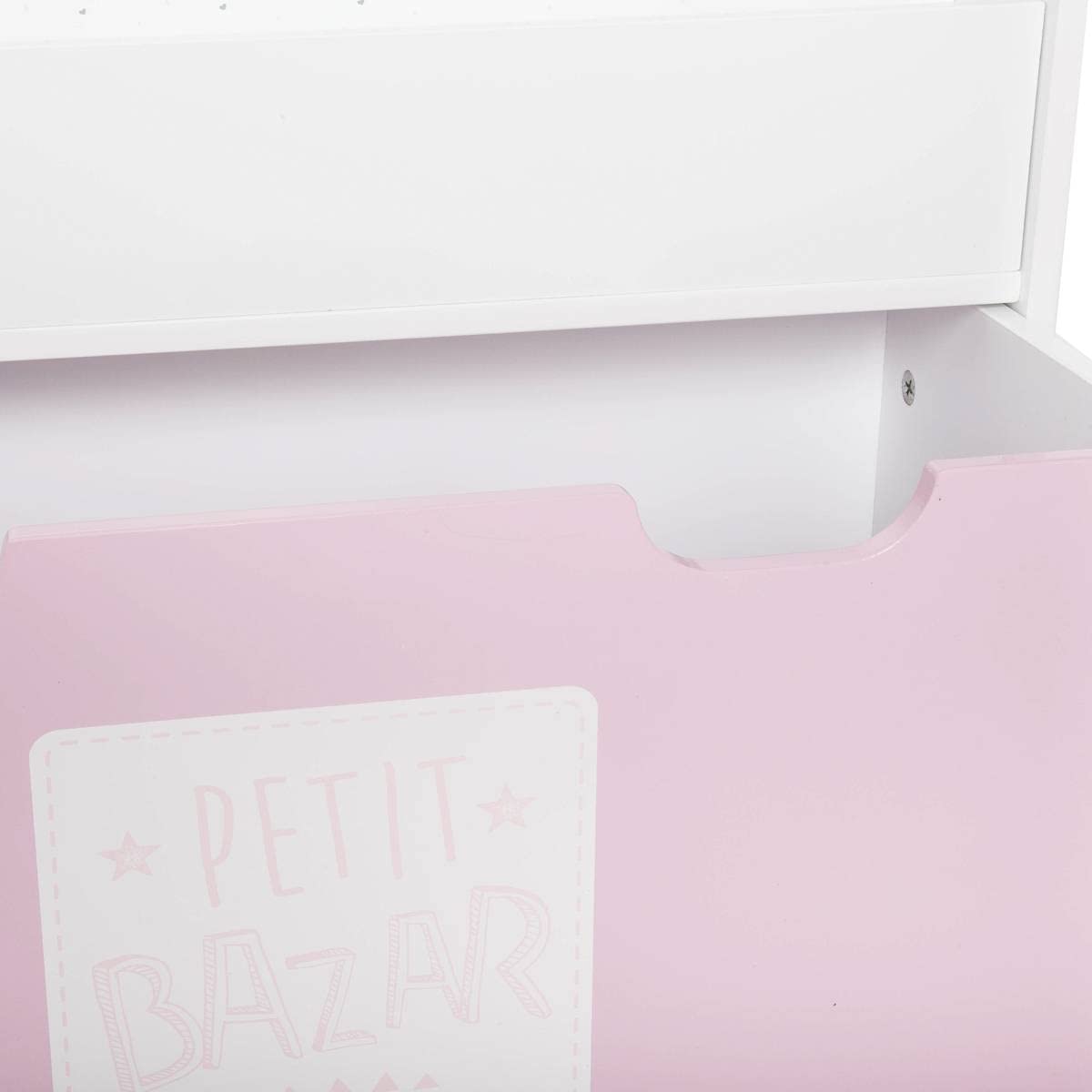 Atmosphera Bücherregal für Kinder, mit Rollen, Rosa