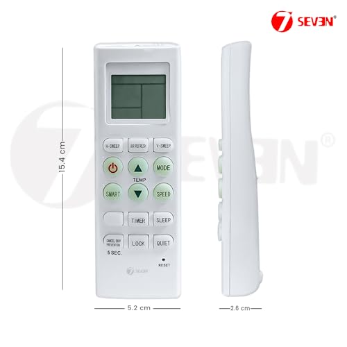 Image of 7SEVEN Compatible Air Conditioner remotes for Original Voltas AC Remote Control Suitable for 1 1.5 2 ton Split or Window ac - Match Exactly with Old Model 36E Remote for Better Performance