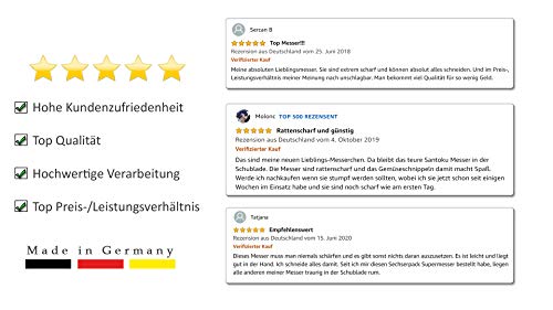 Solingen / 6x / Edelbach / 6er messenset gemaakt in Duitsland Universeel mes, fruitmes, groentemes, schilmesje, zeer scherp - Image 8