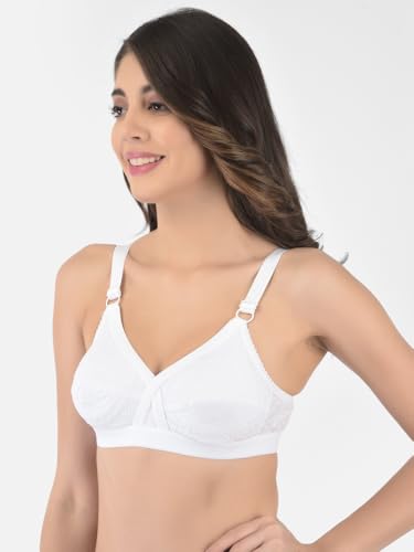 Image of Softline Women's 100% Cotton Wire-Free Non-Padded B-Cup Bra Combo | Full Coverage, Breathable & Skin-Friendly for All-Day Comfort | Supportive Fit for Daily & Casual Wear | Pack of 2