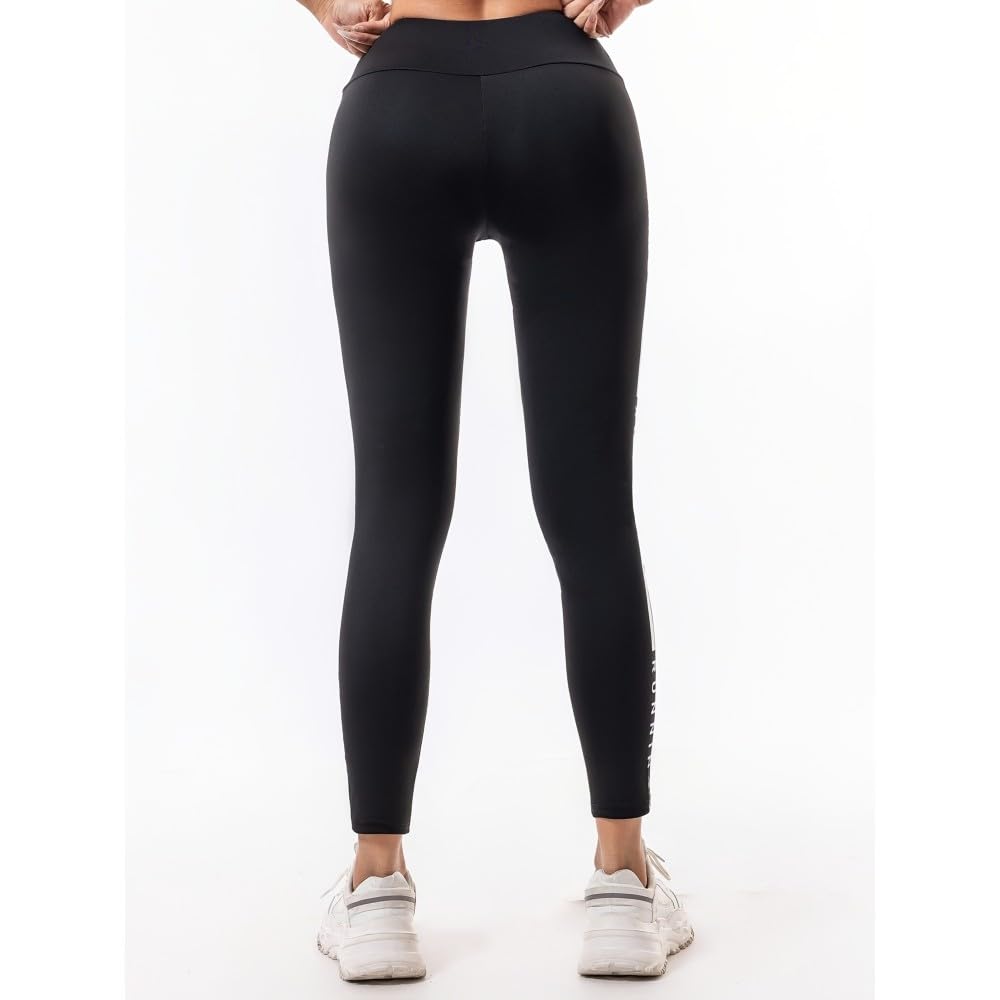 DYRBF damskie legginsy do jogi z wysokim stanem, kontrola brzucha i modelowanie brzucha, nadruk w paski, kontrola brzucha, legginsy dla kobiet, trening, bieganie, pilates