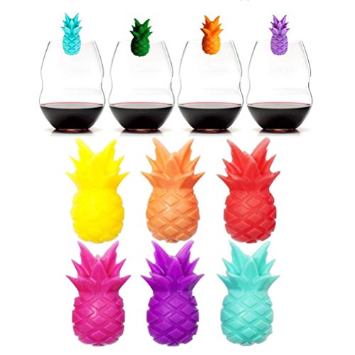 Marcador para copo de vinho Hemoton, 10 marcadores de silicone para copos e taças de vinho, champanh