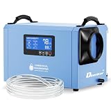 145 Pints Commercial Dehumidifier, Industrial Water Damage Unit up to 6,000 sq ft, Auto Defrost, Memory Starting with Drain Hose，for Crawl Spaces & Basements,Blue