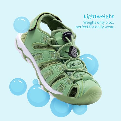 Image of DREAM PAIRS Boys Girls Summer Outdoor Athletic Sport Sandals Walking Water Hiking Hook and Loop Adjustable Multicolor for Toddler /Little /Big Kids