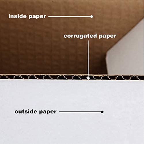 Image of 4.5in x 4.5in x 5in White Packaging Box 3 Ply Corrugated Cardboard Carton Shipping Square Storing Boxes Pack of 75