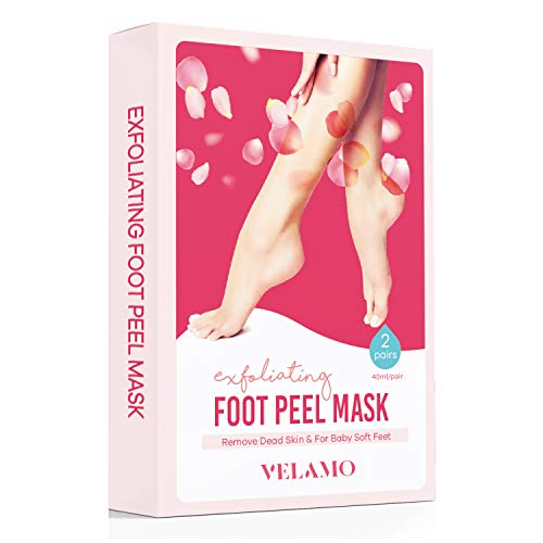 Foot Peel Mask 2 Pairs, For Cracked Heels, Dead Skin & Calluses, Repair Rough Heels, Get Silky Soft Feet 1-2 Weeks, For Men & Women by VELAMO