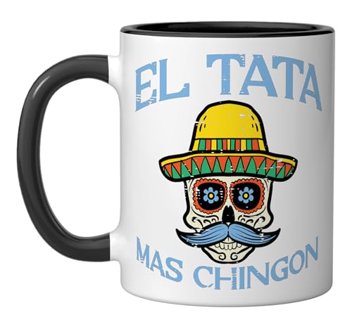 Taza cerámica 11 oz para papá negro y blanco miniatura 1