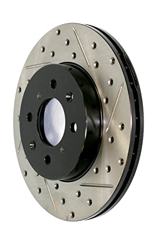 StopTech 127.61123R Sport Drilled/Slotted Brake Rotor (Front Right), 1 Pack