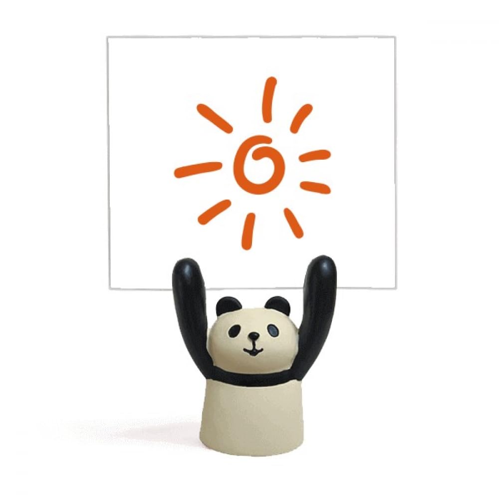 Support de mémo orange panda peint à la main, porte-note original pour cadeau - 4