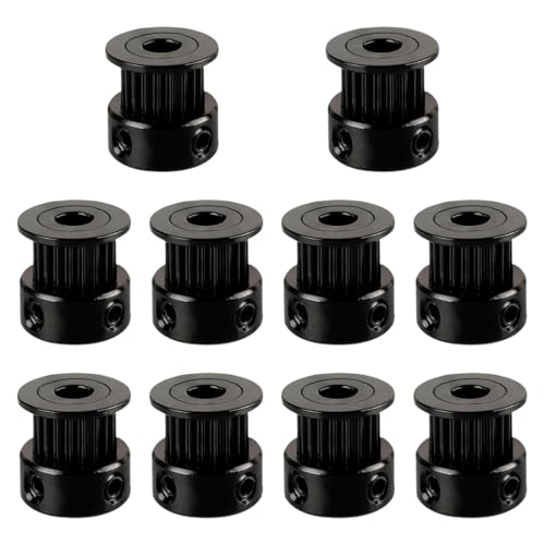 Amagogo 10x GT2 Timing Pulley for 6mm Width Timing Belt,Aluminum Alloy Assembly Equipment Synchronous Wheel Gear Part 3D Printer Part, Style B