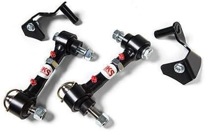 JKS Manufacturing 2018-2020 Compatible Jeep Wrangler JL 2020 Gladiator JT Quicker Disconnect Front Sway Bar Links, Fits 0-2.0" Lift, Includes Links, Brackets, Installation Hardware, Stainless Steel