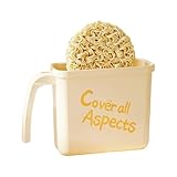 Tazón de fideos instantáneos | Tenedor portátil y sin lavado con gran capacidad incluido – para cocinar pasta al instante – Para comidas en casa, en la oficina, viajes, I al aire libre, fácil