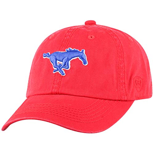Top of the World Smu Mustangs Men s Relaxed Fit Adjustable Hat Secondary Team Color Icon, Adjustable