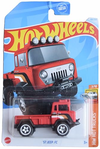 Hot Wheels '57 Jeep FC rojo escala 1:64 miniatura 1