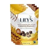 Milk Chocolate Style Covered Peanuts by Lily's Sweets, Made with Stevia, No Added Sugar, Low-Carb, Keto-Friendly | Fair Trade, Gluten-Free & Non-GMO Ingredients | 3.5 Oz (Pack of 3), 10.5 Oz