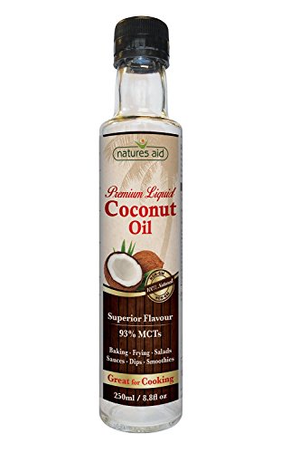 Natures Aid - Aceite de aguacate orgánico (250 ml, 6 unidades) Coco líquido 250
