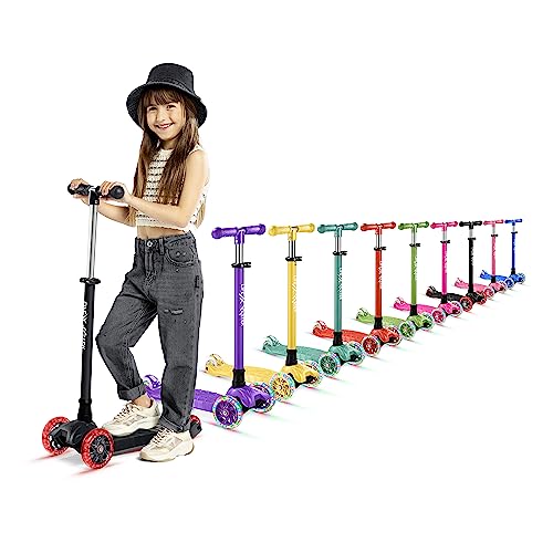 Photo 1 of (OUT OF BOX/USED)Kids Scooter – Children and Toddler 3 Wheel Kick Scooter – LED Wheel Lights Illuminate When Rolling Lifemaster