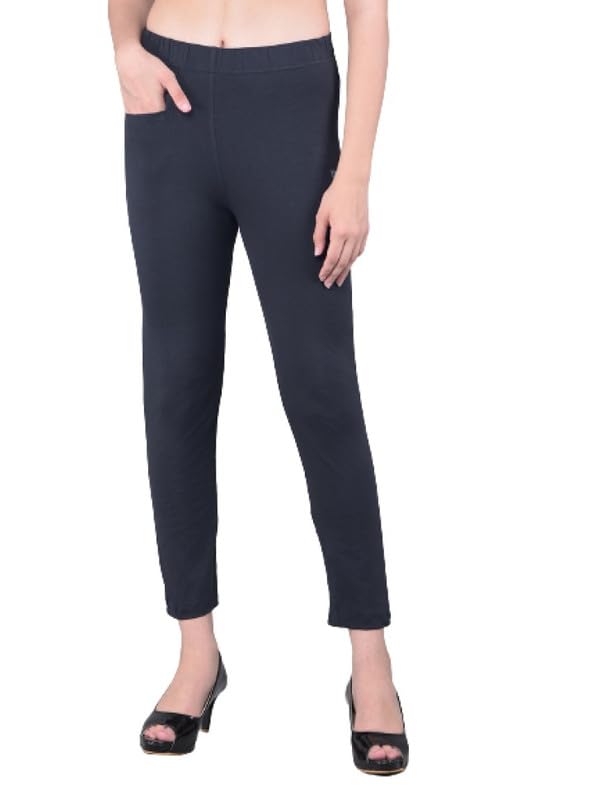 Image of Comfort Lady Women Cotton Blend Regular Fit for Casual,Formal and Daily Use Kurti Pants with Front Pocket