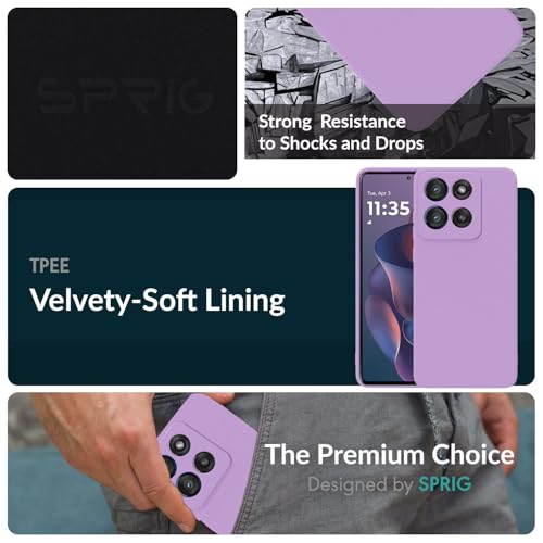 Image of SPRIG Compatible with Moto Edge 60 Stylus Premium Skintone Back Cover Drop Tested Shock Proof Mobile Case for Men, Women, Boys and Girls with Camera Protection (Purple)